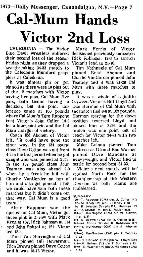 Cal-Mum Hands Victor 2nd Loss