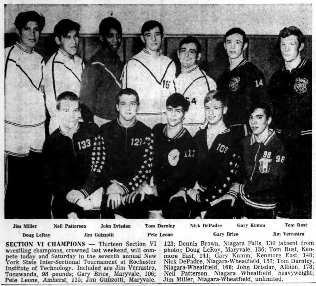1969 NYSPHSAA Section VI Wrestling Champions