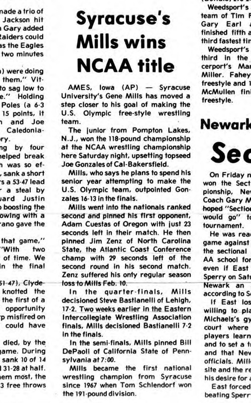 Syracuse\'s Mills wins NCAA title