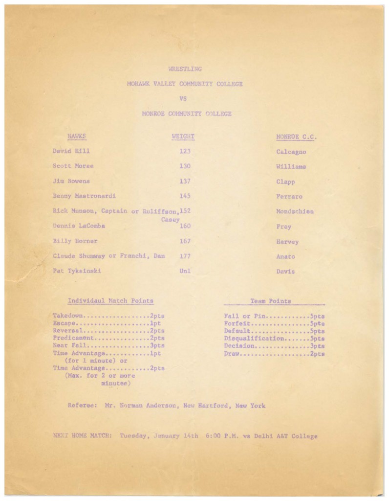 Mohawk Valley vs. Monroe