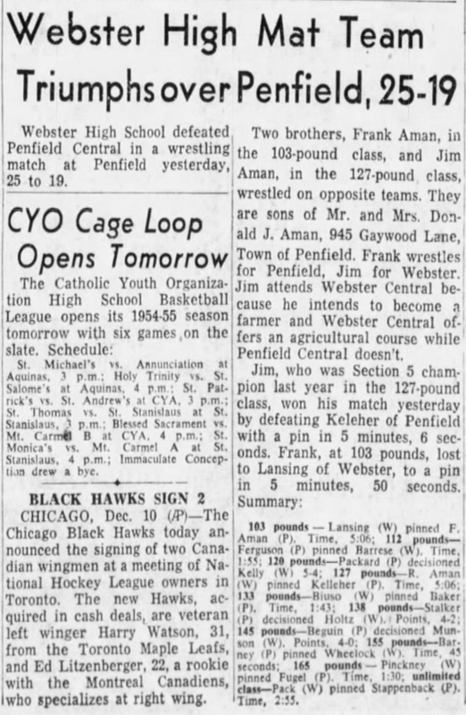 Webster High Triumphs over Penfield, 25-19