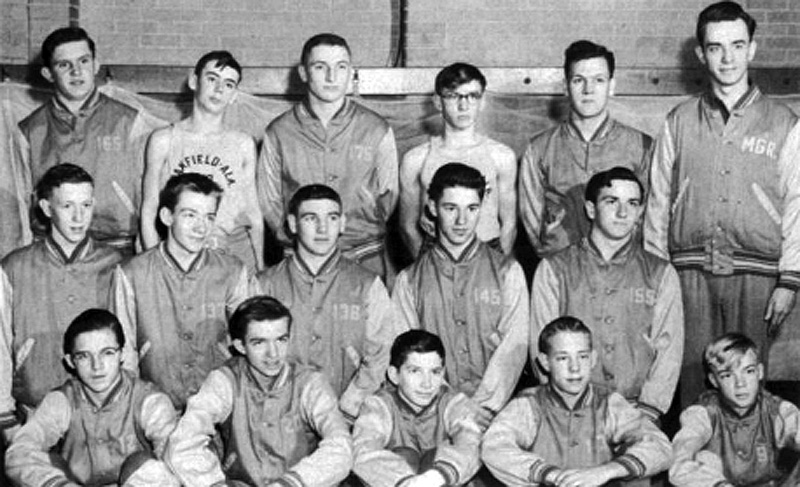 1953-1954 Oakfield-Alabama Blue Hornets Wrestling