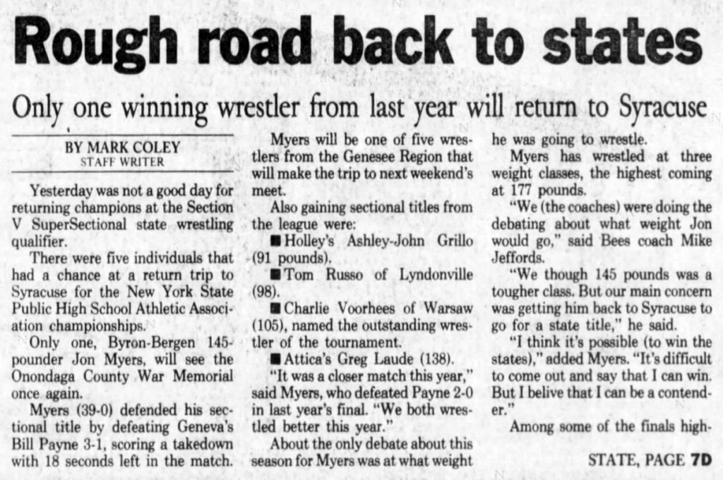 Rough road back to states (1 of 2)