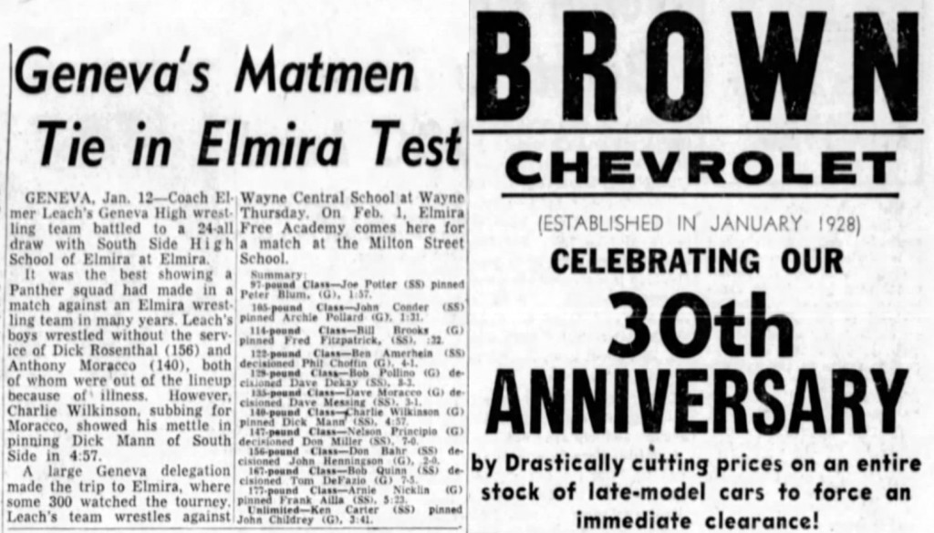 Geneva\'s Matmen Tie Elmira in Test