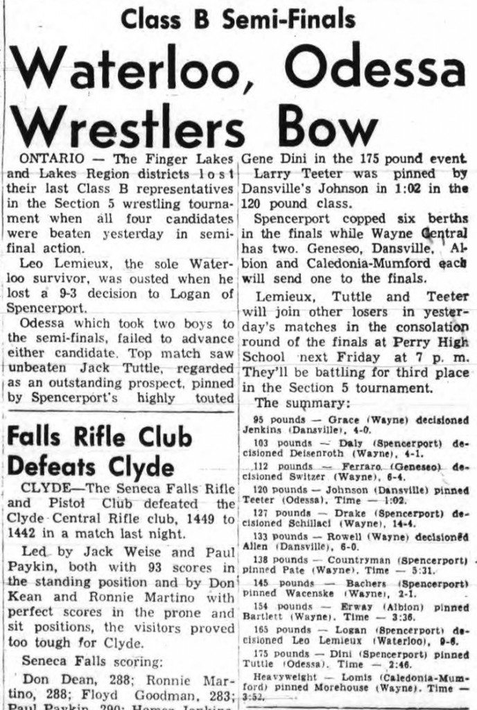 Waterloo, Odessa Wrestlers Bow