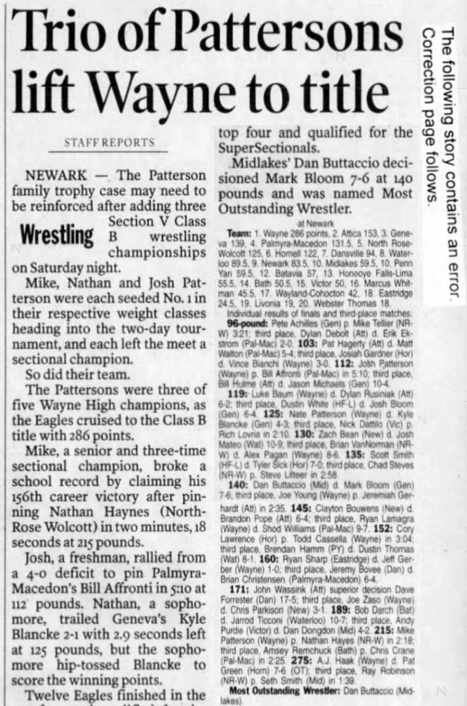 Trio of Pattersons lift Wayne to title