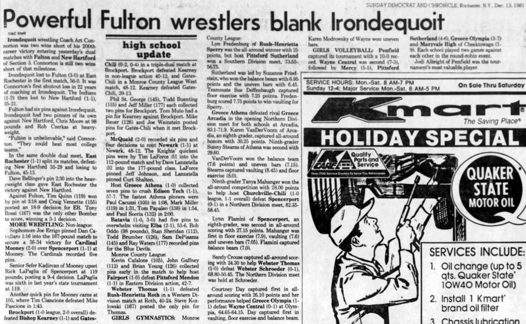 Powerful Fulton wrestlers blank Irondequoit