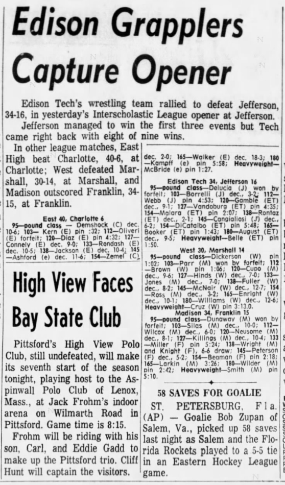 West 30, Marshall 14