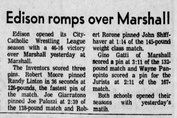 Edison romps over Marshall