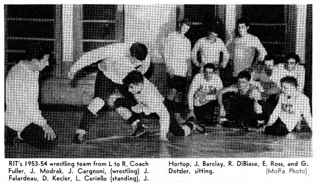 RIT's 1953-54 Wrestling Team