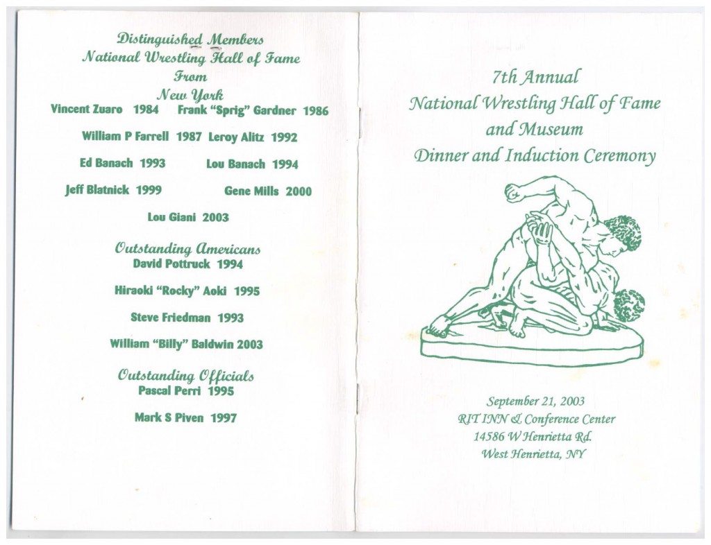 7th Annual National Wrestling HOF Induction Ceremony