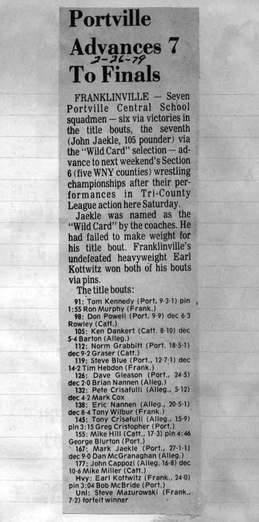 Portville Advances 7 to Finals