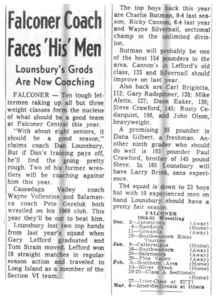 Falconer Coach Faces 'His' Men