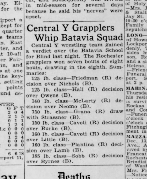 Central Y Grapplers Whip Batavia Squad