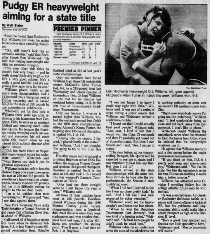 Pudgy ER heavyweight aiming for a state title