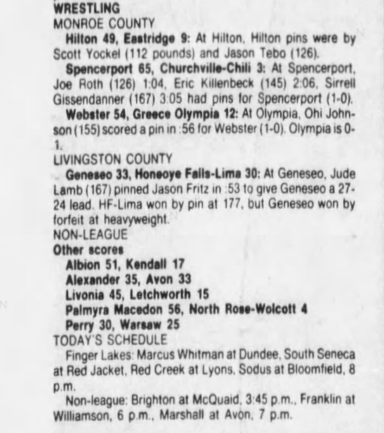 Alexander 35, Avon 33