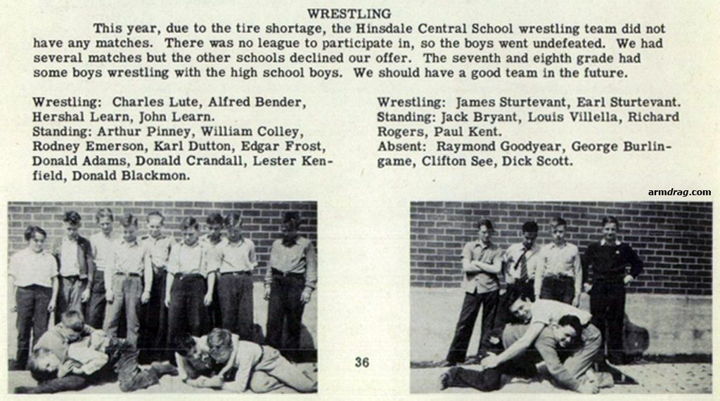 1941-1942 Hinsdale Bobcats Wrestling Team