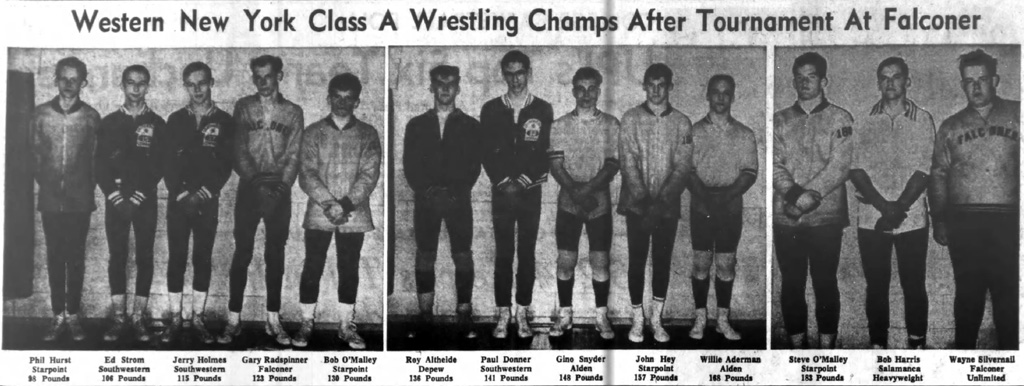 Western New York Class A Wrestling Champs After Tournament At Falconer