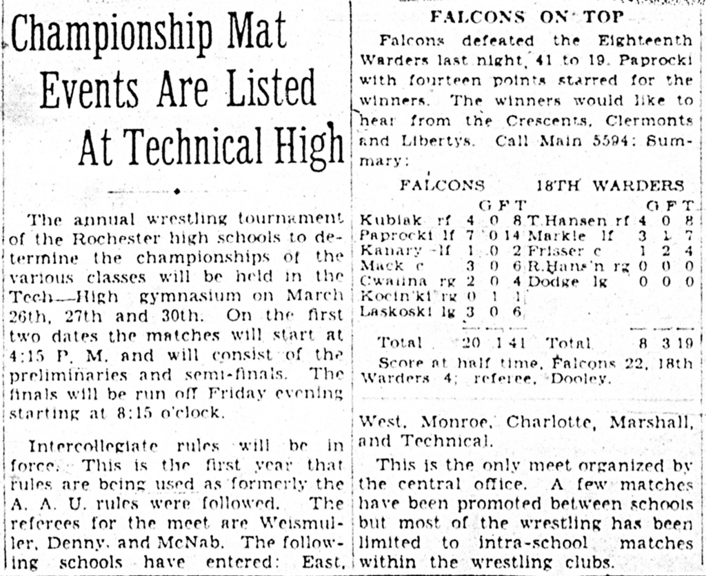 Championship Mat Events Are Listed At Technical High