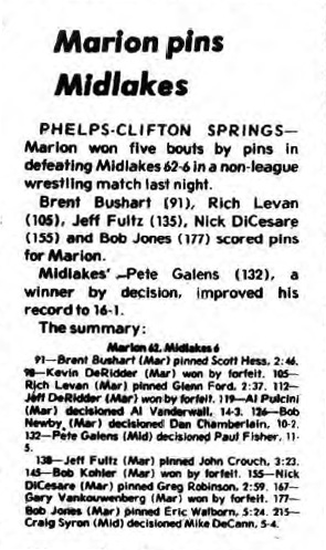 Marion pins Midlakes