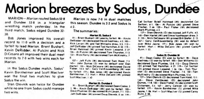 Marion breezes by Sodus, Dundee