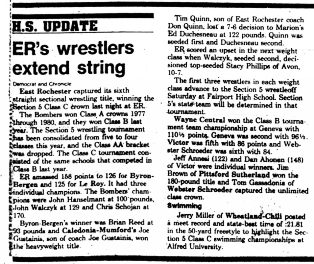 ER\'s wrestlers extend string