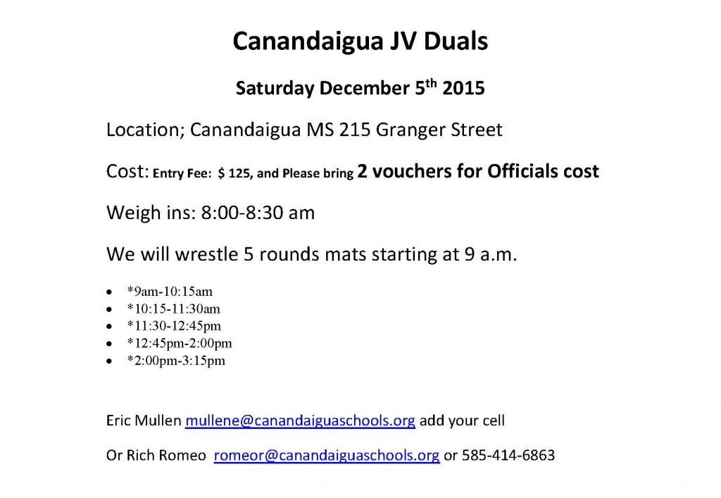 Canandaigua JV Duals