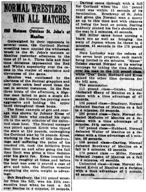 Normal Wrestlers Win All Matches