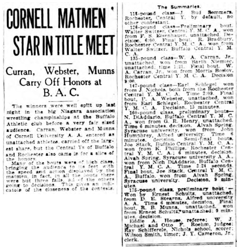 Cornell Matmen Star in Title Meet