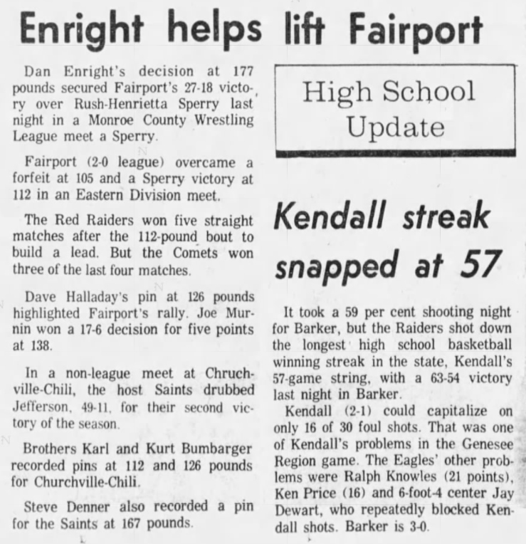 Enright helps lift Fairport