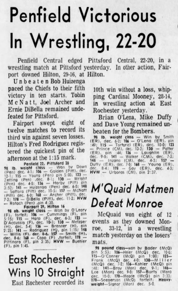 Fairport 29, Hilton 16