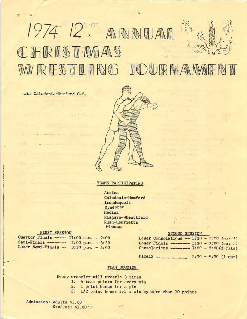 12th Annual Caledonia-Mumford Christmas Wrestling Tournament