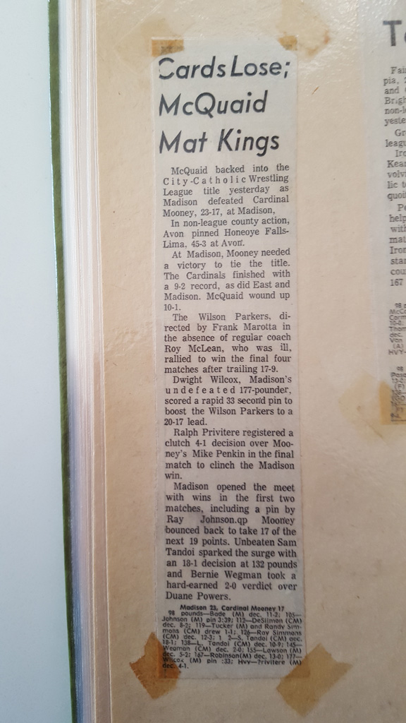 Cards Lose; McQuaid Mat Kings