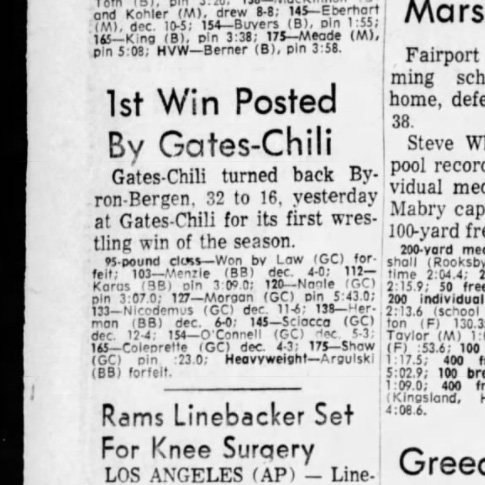 1st Win Posted By Gates-Chili
