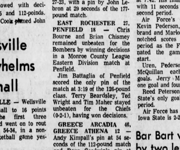 East Rochester 27, Penfield 18