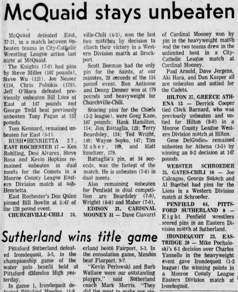 Churchville-Chili 24, Brockport 16