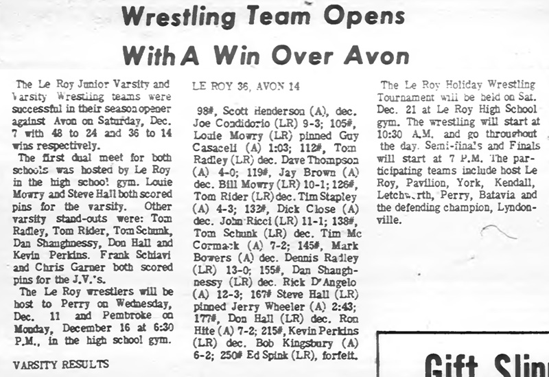 Wrestling Team Opens with a Win