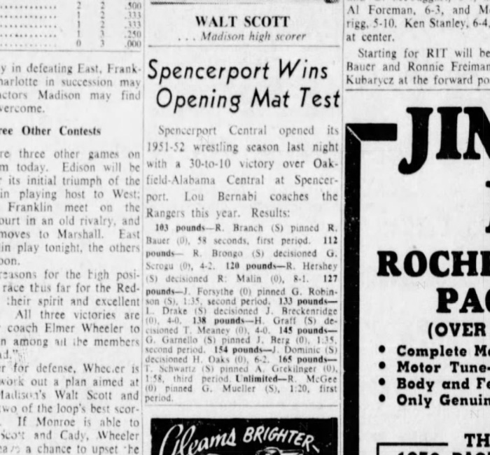 Spencerport Wins Opening Mat Test