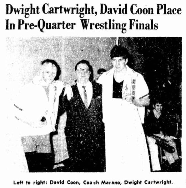 Dewight Cartwright, David Coon Place in Pre-Quarter Wrestling Finals