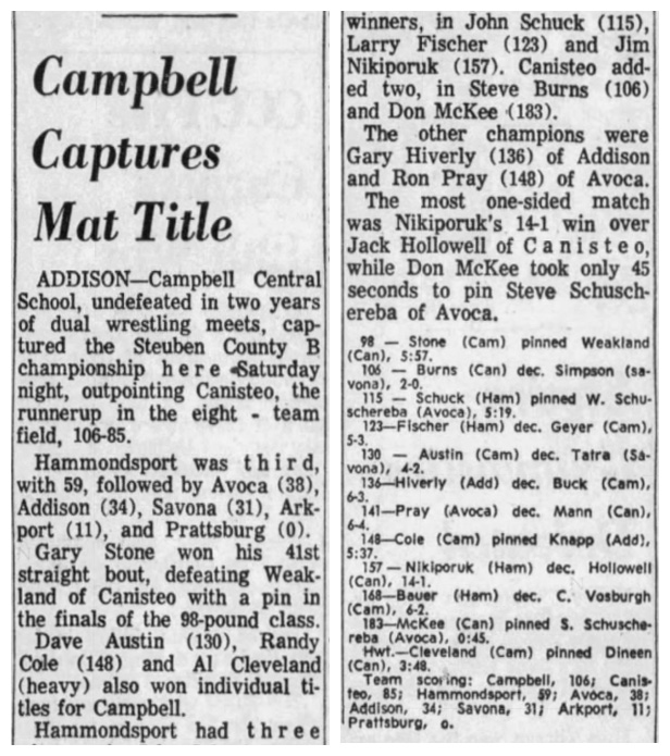 Campbell Captures Mat Title