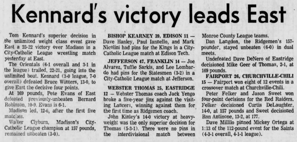 Bishop Kearney 39, Edison 11