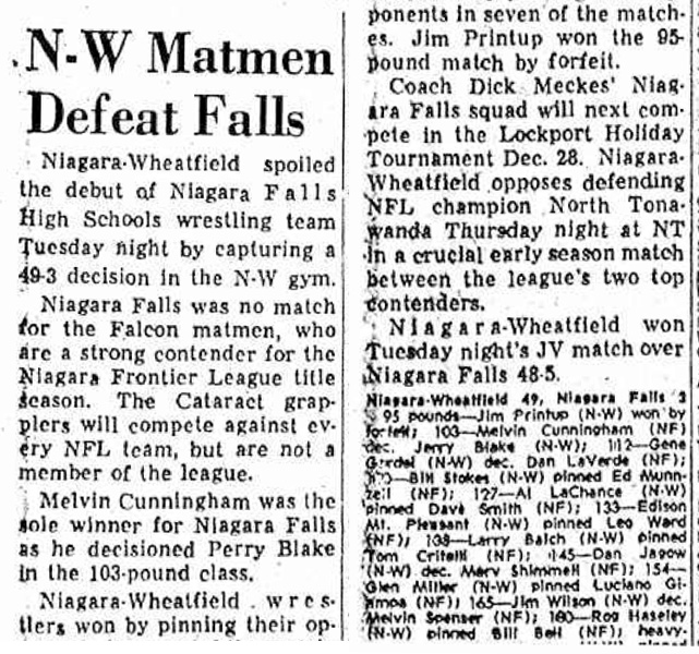 N-W Matmen Defeat Falls