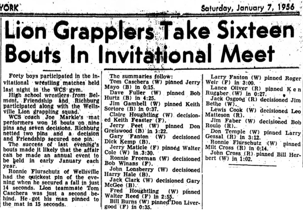 Lion Grapplers Take Sixteen Bouts In Invitational Meet