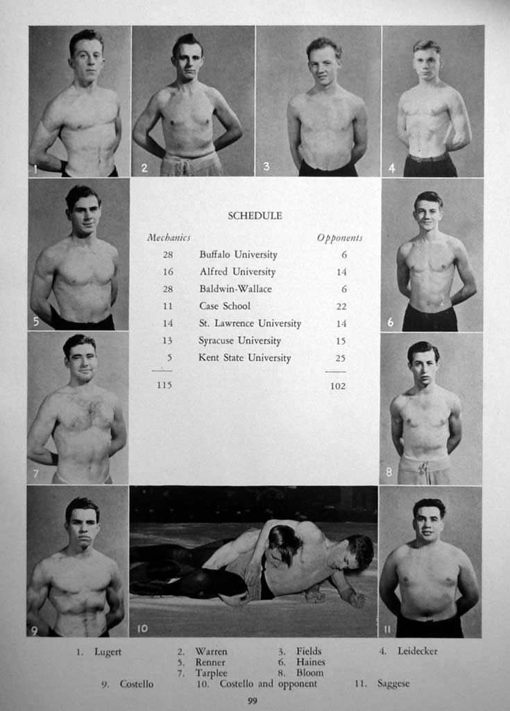 1940-1941 Rochester Mechanics Institute Techmen Wrestling