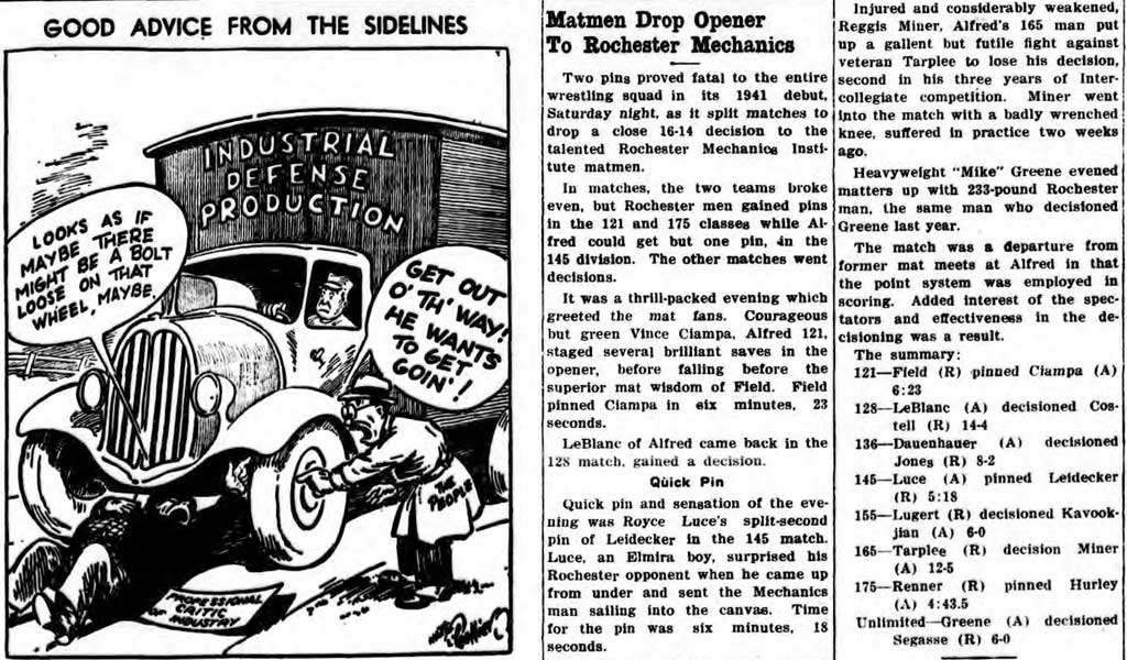 Matmen Drop Opener to Rochester Mechanics