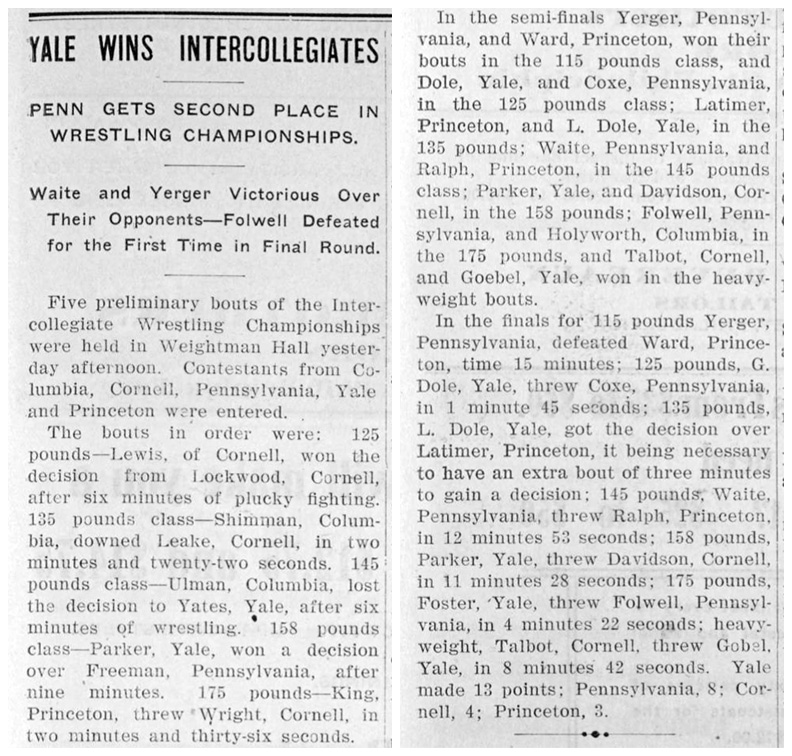 Yale Wins Intercollegiates