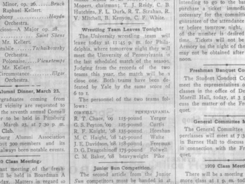 Wrestling Team Leaves Tonight