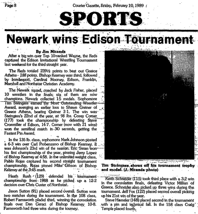 Newark wins Edison Tournament