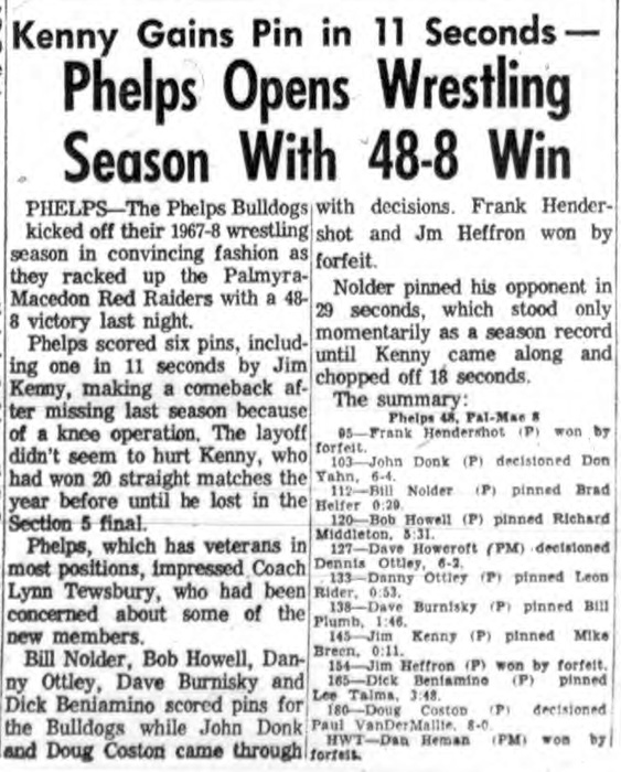 Phelps Opens Wrestling Season with 48-8 Win
