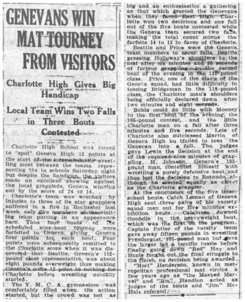 Genevans Win Mat Tourney From Visitors